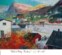 FALL AT PETTY HARBOUR, Newfoundland, Canada, Oil on Canvas